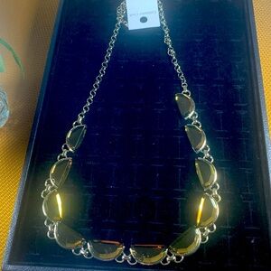 Crescent Gem Long necklace